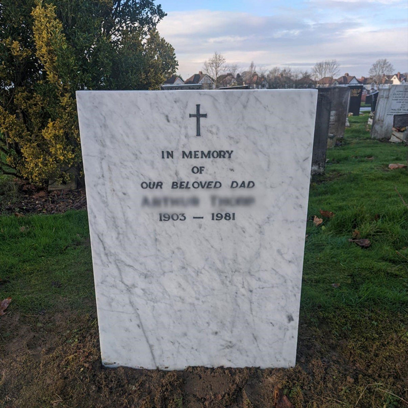 Restored Marble Memorial